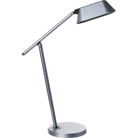 Lampe de Bureau LED avec Bras Réglable et Rotatif Variateur Minuterie Grise Leonis (1/5)