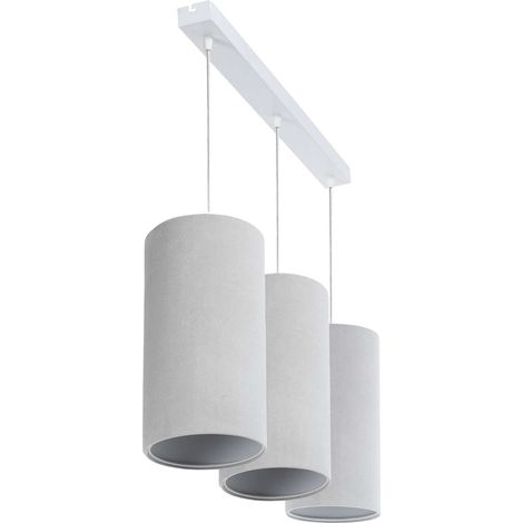 Suspension enfant tissu gris lumière douce chambre bébé - Gris clair avec beige crème (1/4)