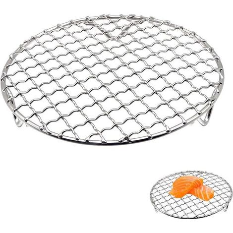 Dampfeinsatz Kochrost Runder Dampfeinsatz aus Edelstahl, kompatibel mit Heißluftfritteusen, multifunktionaler Kochrost zum Backen, Kühlen und Bra (1/5)