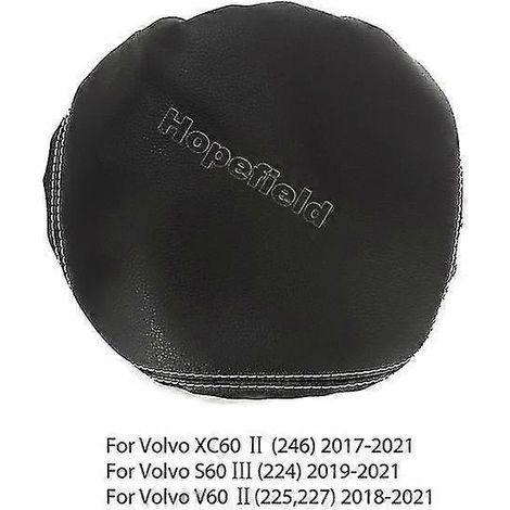 Coussin de protection en similicuir pour console centrale, boîte à gants et accoudoir, compatible avec Volvo S90, V90, XC90, XC60, S60 et V60 (pièces intérieures - boîte à gants) - Noir et blanc (1/5)