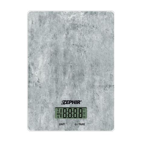 BILANCIA DIGITALE CUCINA ZHS439 ZEPHIR  KG 5/GR 1 PIETRA 1XCR2032 NON INCLUSA