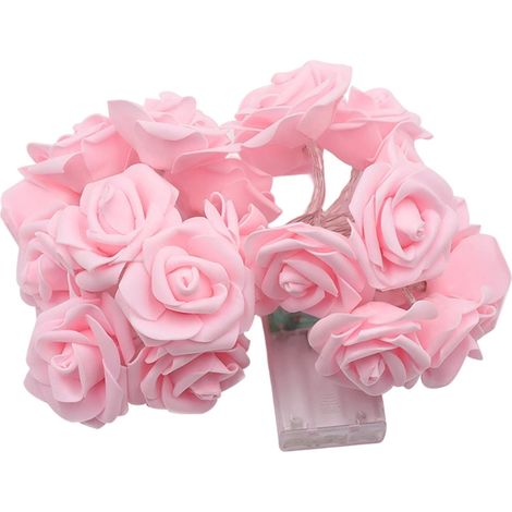 Guirlande Lumineuse Roses - 300 cm - LED - Fonctionne Sur Piles - Décoration Intérieure Extérieure - Pour Mariage Saint-Valentin - 1 Pièce (1/5)