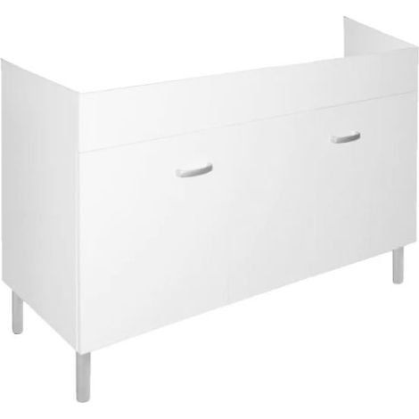 Mobile sottolavello cucina in legno nobilitato bianco per lavelli inox dimensioni: cm (lxhxp)= 120x66x50 bianco