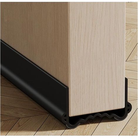 100cm Bas de Porte Isolant, Boudin de Porte Anti Froid, Joint de Porte Anti Bruit, Phonique Thermique Bande dÉtanchéité Protège (Noir, 3.5-5.5 cm) (1/4)