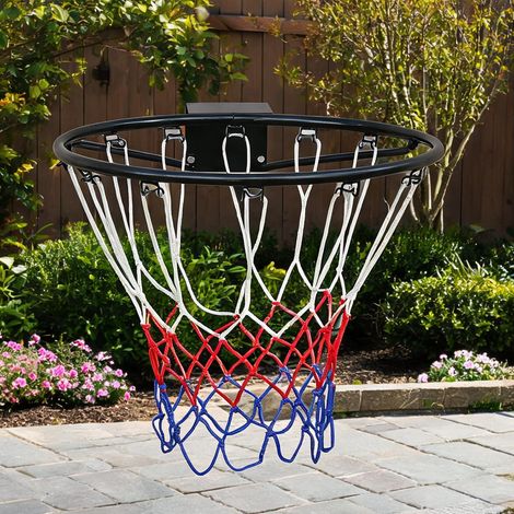 Panneau de basket-ball mural 45 cm avec filet fer et nylon noir (1/5)