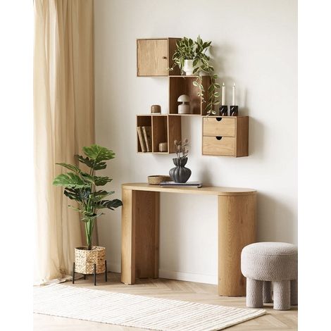 Console Bibione chêne 38x114x75 cm (1/5)