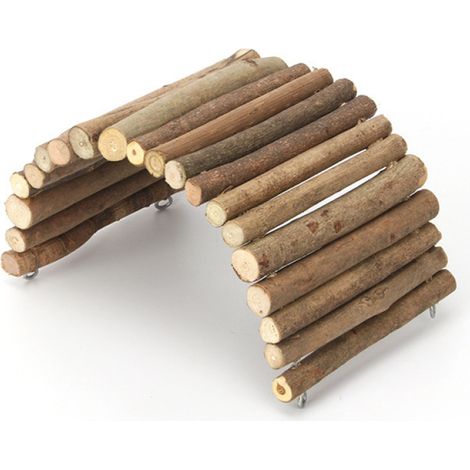 Cachette en bois flexible - Très grande - Maison, tunnel, rampe, pont, tube pour cochons d'Inde, furets, hérissons, chinchillas, petits lapins et autres petits animaux - Accessoires, jouets et fournit (1/5)