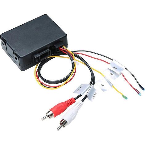 Convertisseur décodeur-amplificateur à fibre optique RCA vers AUX pour BMW X1 séries 1/3/5 E90 E91 E87 E70 (1/5)
