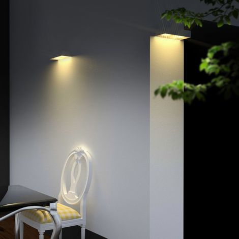 Applique Led Solaire 6w 4000k Capteur de Présence Rectangulaire et Crépuscule IP65 Noir (1/5)