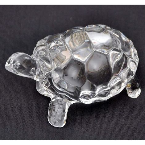 Tortue en cristal transparent original, symbole de paix et de prospérité, cristal (1/4)