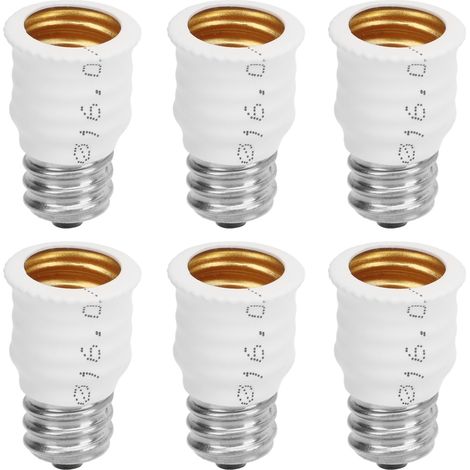 6 Adaptateurs E12 vers E14, Convertisseur de Douille pour Ampoules LED, Blanc - Pour Garage, Chambre, Salon, Cuisine, Couloir (1/5)