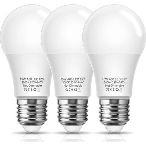 Ampoule LED E27, équivalent 150W Ampoule Halogène Blanc Chaud, 3Pièces (1/5)