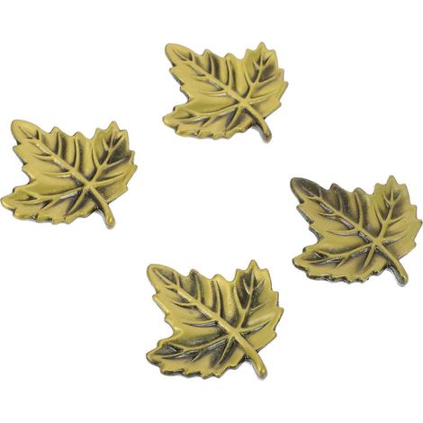 Poignées de tiroir robustes en alliage de zinc, compatibles avec le modèle feuille d'érable en bronze vert. (1/5)