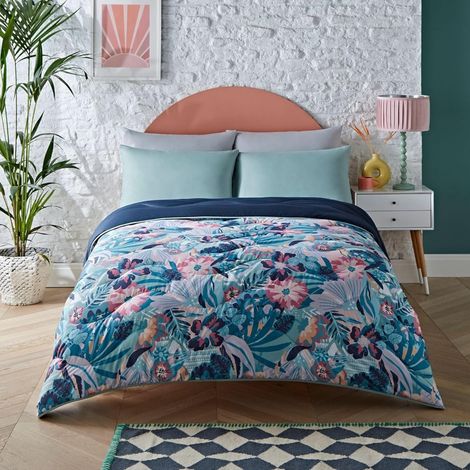 Couette sans Housse de Couette pour lit Super King Size 6 tog Printemps été – Pastel Palms – Couette Super Douce, Confortable et légère, Lavable en Machine et séchage Rapide, Ensemble de (1/5)