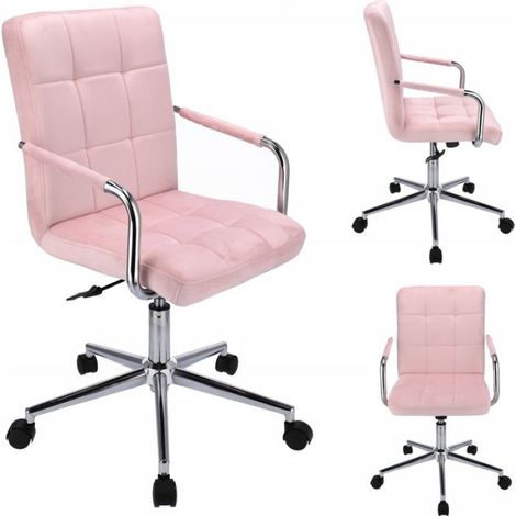 Chaise Pivotante - Velours - Système Tilt Et Réglage Hauteur - Pour Bureau Ou Salon - 1 Pièce (1/5)