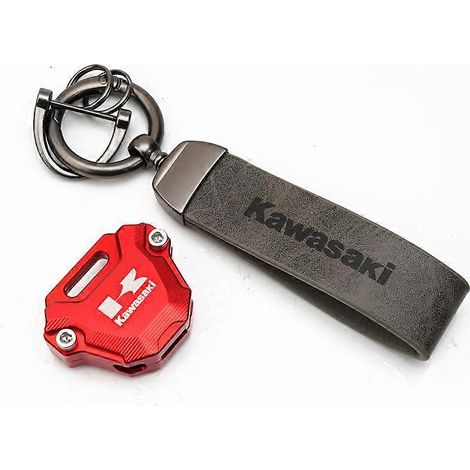 Convient pour Kawasaki Ninja NINJA650 Z650 NINJA400 Z900SE ZX4RR R boîtier de clé modifié (rouge et 2 types de corde) (1/5)