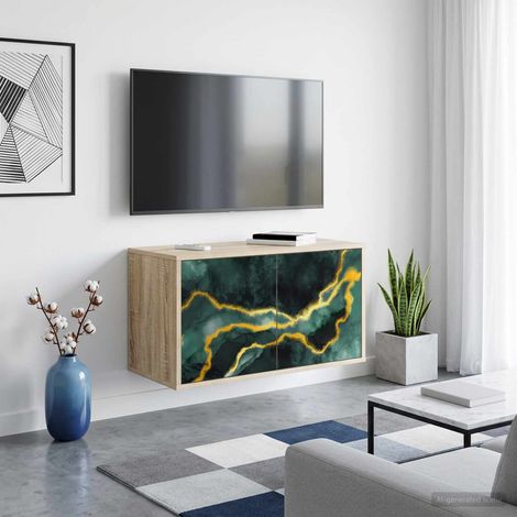 vidaXL Mobile TV da Parete WIJHE 69 x 33 x 40 cm Rovere Sonoma (1/5)