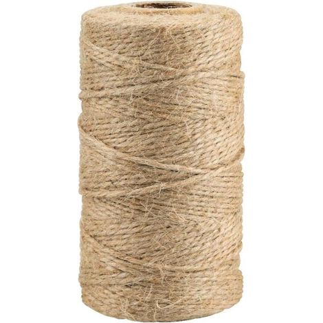 100M Ficelle Jute Ficelles De Jardinage Corde Naturelles Fil De Jute Corde Fine Pour Jardiage Décoration De Mariage.Arts Créatifs Diy L'Emballage Cadeau