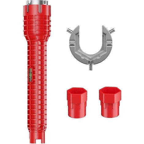 Clé à robinet, outil d'installation d'évier, clés à pipe pour robinet et évier, clé de plomberie pour robinet, pour vannes d'arrêt de cuisine et toilettes-style C
