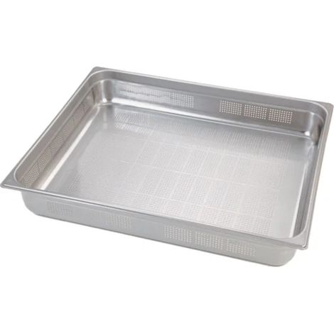 Pentole Agnelli bacinella forata GN 2/1 acciaio inox h 65 mm