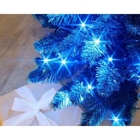 Guirlande lumineuse de Noël 64 LED bleu 5 m intérieur extérieur (1/3)