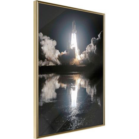 Affiche Murale Encadrée "Into the Unknown" 40 x 60 cm Or (1/2)