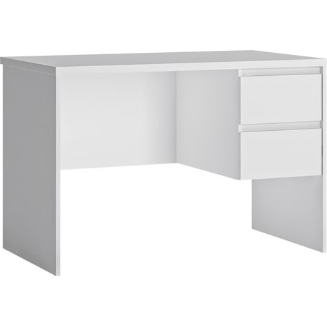 Schreibtisch mit 2 Schubkästen in weiß FORTALEZA-129, B/H/T ca. 110/75/65 cm (1/5)