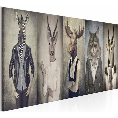 Tableau masques d'animaux - 135 x 45 cm (1/4)