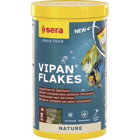 Sera Vipan Flakes 1000ml Flockenfutter Fischfutter Zierfische Aquarium Hauptfutter