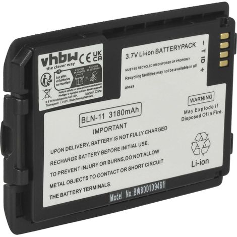 vhbw Akku kompatibel mit EADS Tetra Cassidian TH1N, P8GR Funkgerät, Walkie Talkie (3180 mAh, 3,7 V, Li-Ion) - Ersatz für HT9980AA, BLN-11