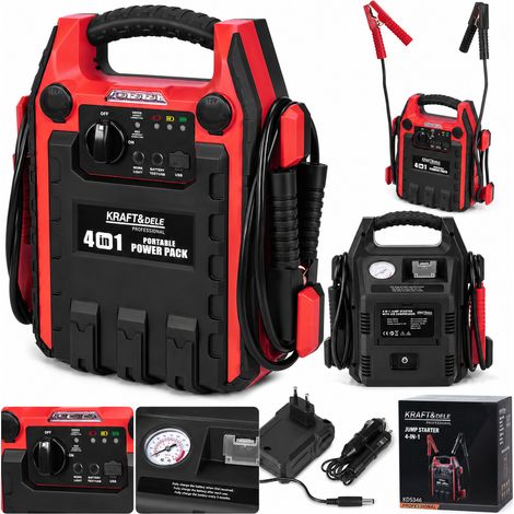 Avviatore di emergenza 4 in 1 con compressore da 1200 A  Kraft&Dele (1/5)