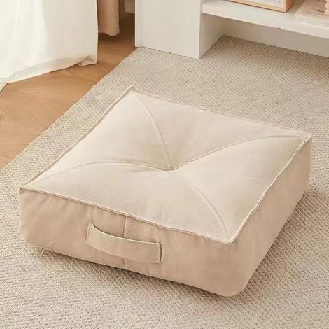 Studentenkissen Tatami, langes Kissen für Bürostuhl, Rollstuhl nach geriatrischen Operationen (beige quadratisch, 40 x 40 x 15 cm) (1/2)