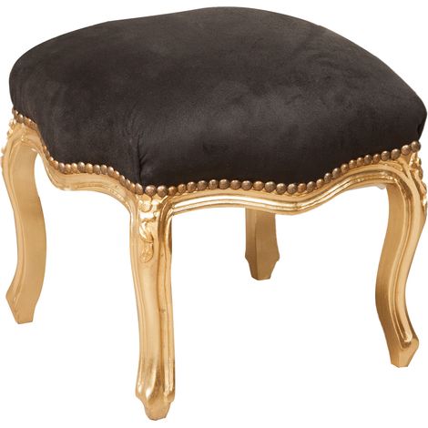 Louis XVI Französischer Fußschemel aus massivem Buchenholz