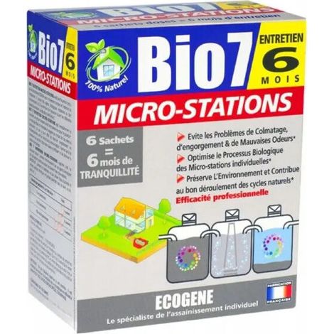 6 Sachets - Traitement Micro-Station - 480 G - Pour Épuration Des Eaux Usées Domestiques - Prévention Colmatage Et Odeurs