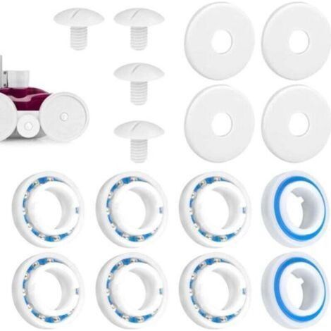 Reparaturset für Poolreiniger, inklusive 8 Radkugellagern C60, 4 Radschrauben C55 und 4 Unterlegscheiben C64. Ersatzteile für Poolreiniger Polaris 280 und 180. (1/5)