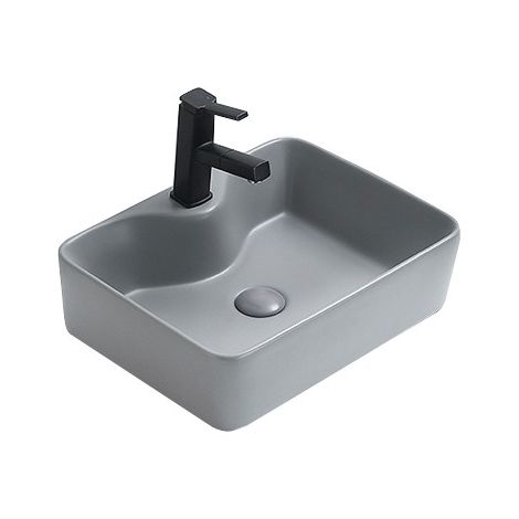 Mexen Eva lavabo sobre encimera 48 x 37 cm, gris claro mate - 21424961 (1/2)
