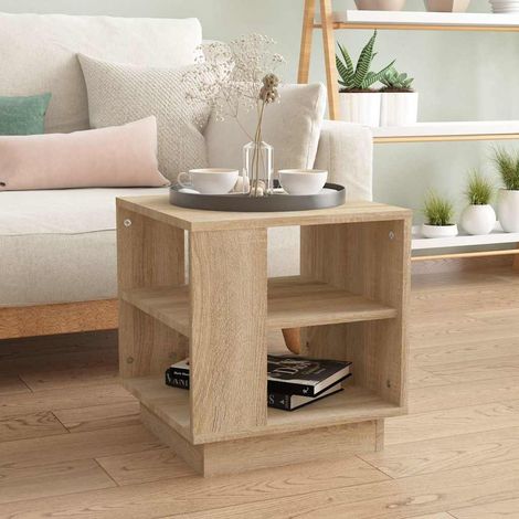 vidaXL Coffee Table Sonoma Oak 40x40x43 cm Engineered Wood (1/5)