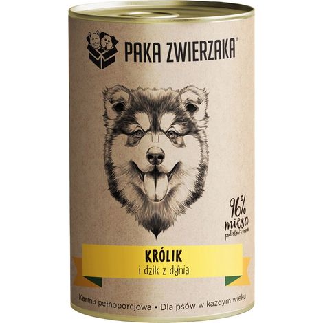 Tierpackung Kaninchen und Wildschwein mit Kürbis 6x400g
