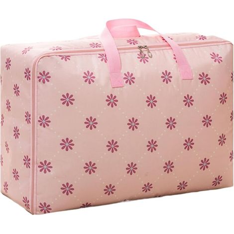 Sac Rangement Vetement, Grand Housse de Rangement, étanche Sac de Rangement sous Lit pour Couette Oreillers Jouets Vestes Literie,Rose (1/4)