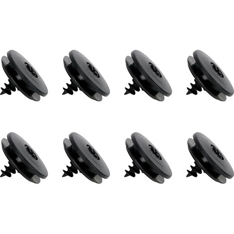 Clip di fissaggio per tappetini, universale, in plastica resistente, nera (1/2)