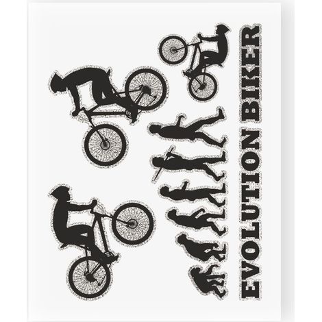 Adesivi Stickers Evolution Biker 10 x 12 cm (1/4)