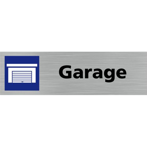 Pictogramme GARAGE (Q0337).- Plaque aluminium brossé - (1/5)