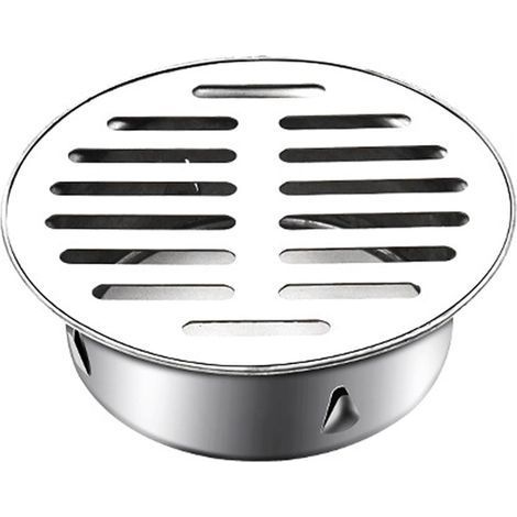 Siphon de sol rond en acier inoxydable 110mm – Anti-blocage pour balcons et toits – Drainage efficace et facile à nettoyer (1/5)