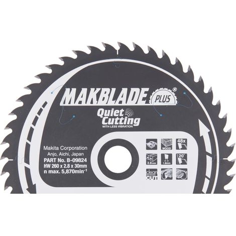Makita lame de scie circulaire, MAKBLADE PLUS 260 x 30 mm - 48 dents (1/3)