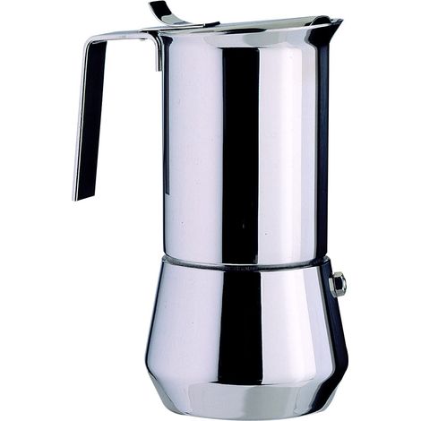 ILSA Caffettiera Espresso Turbo Express, Acciaio Inox 18/10, Tazze 9, Capacità 60 cl