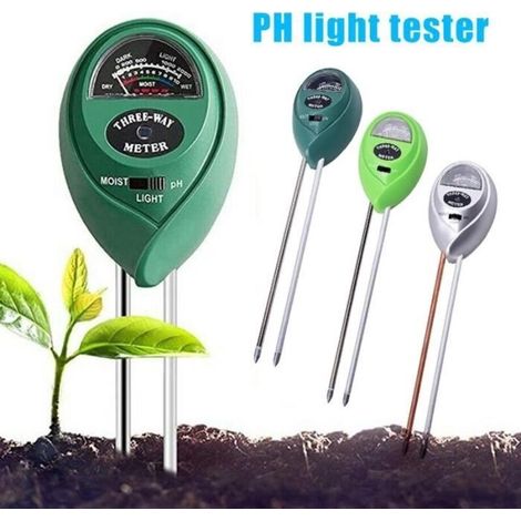 3-in-1 Soil Moisture/pH Tester and Sunlight Tester for Gardening, Vegetables, Plants, and Flowers - SILVER (1/4)
