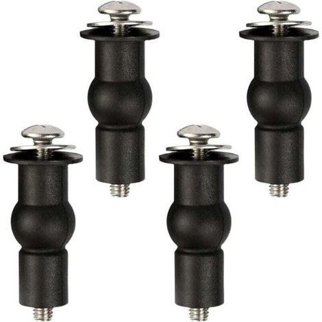 Fixation pour joint de siège de toilette universel - Fixation pour charnières de bouchon de couvercle de toilette - Vis de fixation pour siège de toilette - Pièces de rechange pour charnières de siège (1/4)
