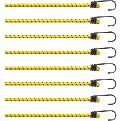 Set mit 10 Gummi-Gepäckspannern mit Haken und elastischen Bändern zur Befestigung von Spanngurten (1/4)