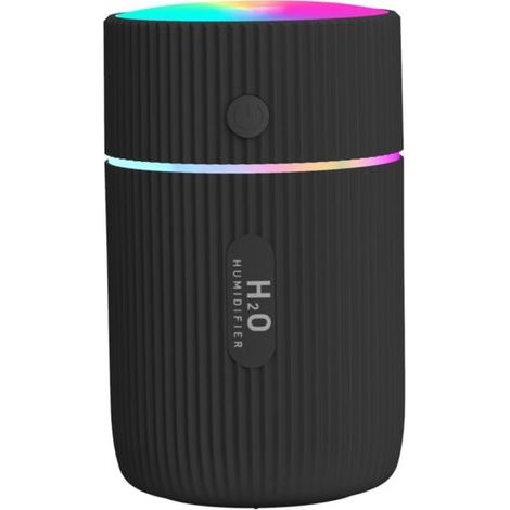 Mini-USB-Luftbefeuchter, tragbar, zwei Sprühmodi, leise, geeignet für Auto, Büro und Schlafzimmer, 300 ml, schwarz (1/5)