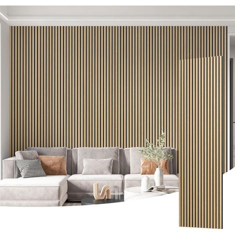 2 pièces Panneaux Acoustiques Pliables Pour bureau à domicile studio Revêtement mural en feutre acoustique,Chêne (1/5)